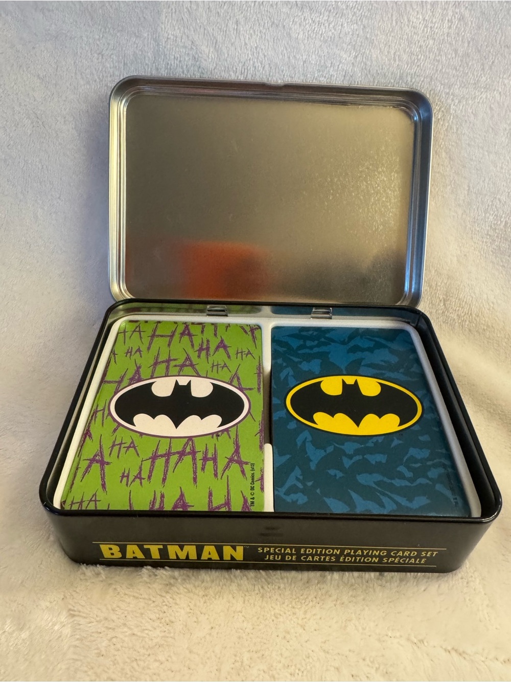 DC Comics Batman Special Edition Playing Cards 2 Complete Decks Collector Tin